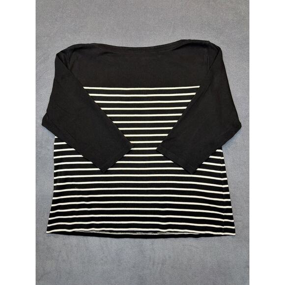 Karen Scott Womens Size XXL Giraffe Safari Gemstone Blouse Shirt Top Black/White - Picture 9 of 9